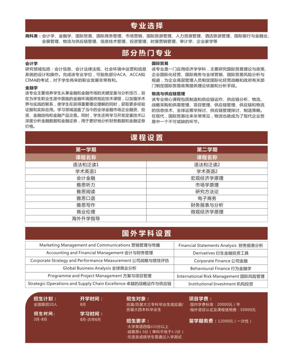 專(zhuān)科及課程