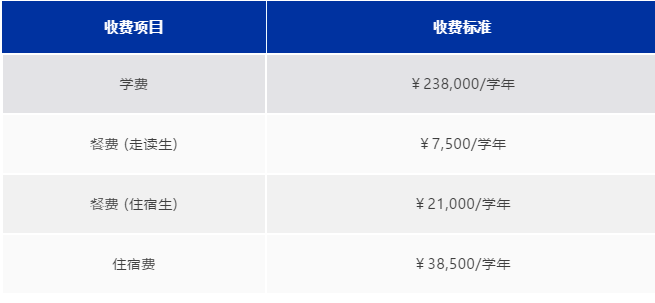 上海耀華國際教育古北校區(qū)2024-2025學(xué)年學(xué)費參考